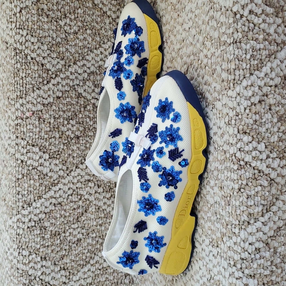 Christian Dior Technical canvas embellish sneaker, size 6.